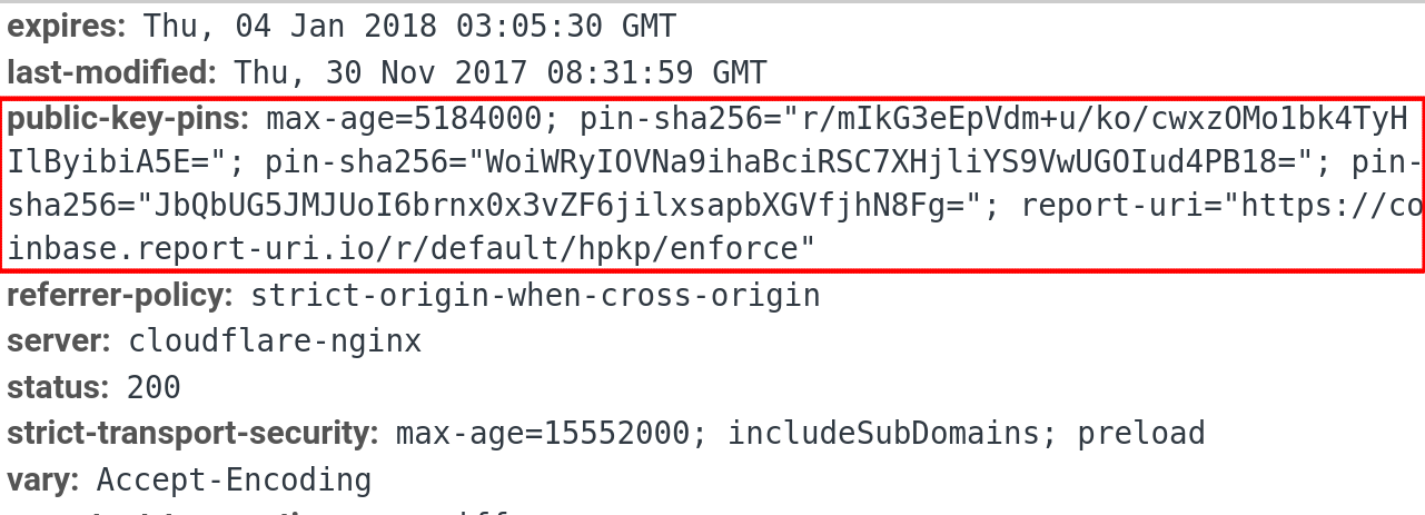 HTTP 响应头中的 HPKP