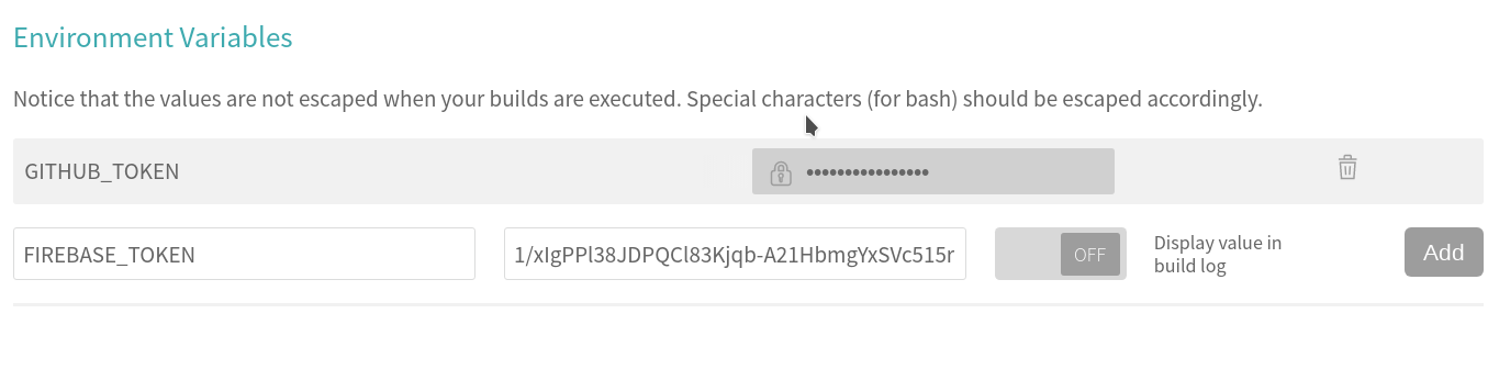 设置 Travis 环境变量